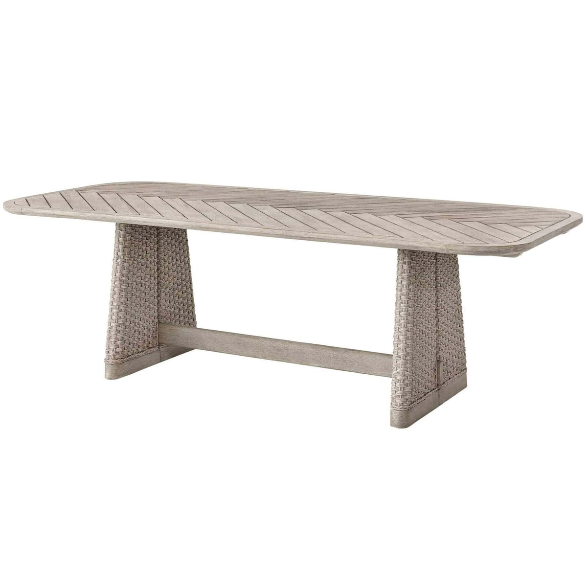 Uttermost Outdoors Harbor Herringbone Indoor-Outdoor Dining Table House of Isabella UK