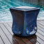 Uttermost Outdoors Kaz Deep Blue Garden Stool House of Isabella UK