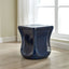 Uttermost Outdoors Kaz Deep Blue Garden Stool House of Isabella UK