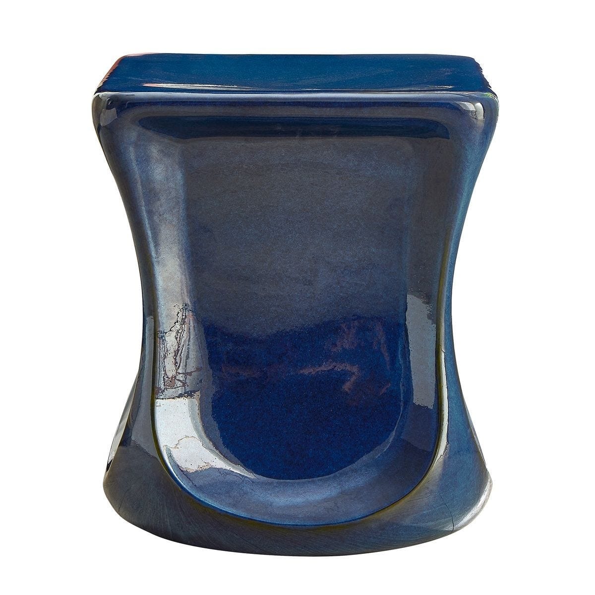 Uttermost Outdoors Kaz Deep Blue Garden Stool House of Isabella UK