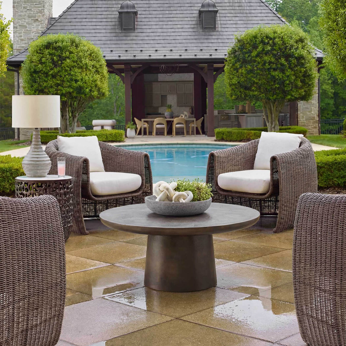 Uttermost Outdoors Madrone Indoor-Outdoor Bronze Coffee Table House of Isabella UK