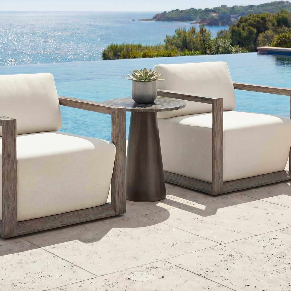 Uttermost Outdoors Midsummer Indoor-Outdoor Bronze Round Side Table House of Isabella UK