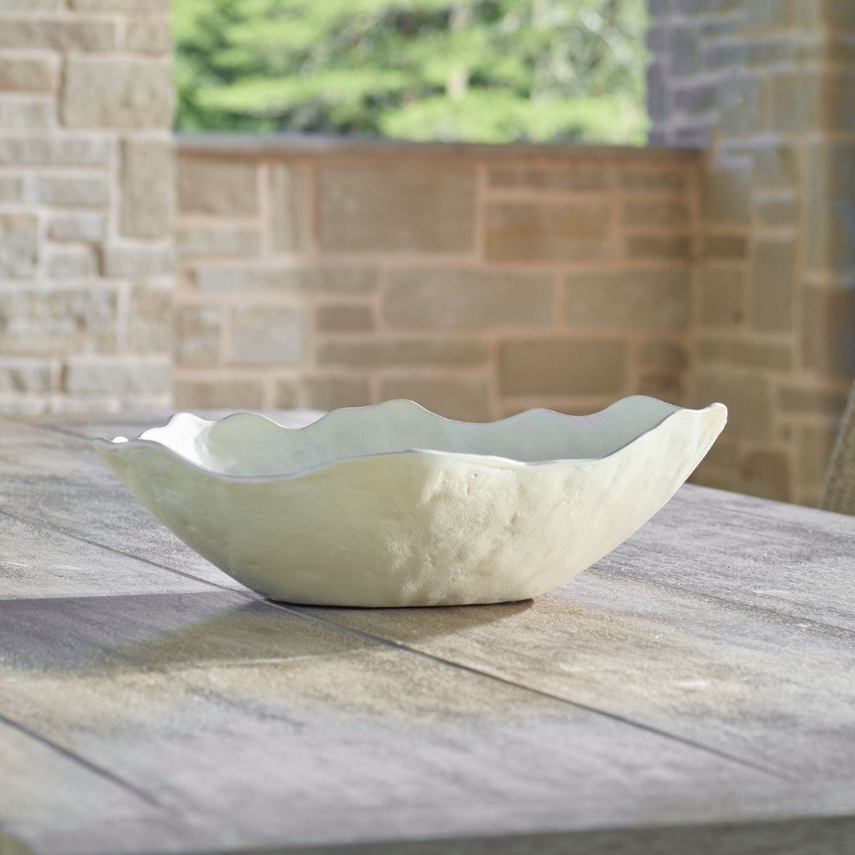 Uttermost Outdoors Obscura Warm White Outdoor Bowl House of Isabella UK