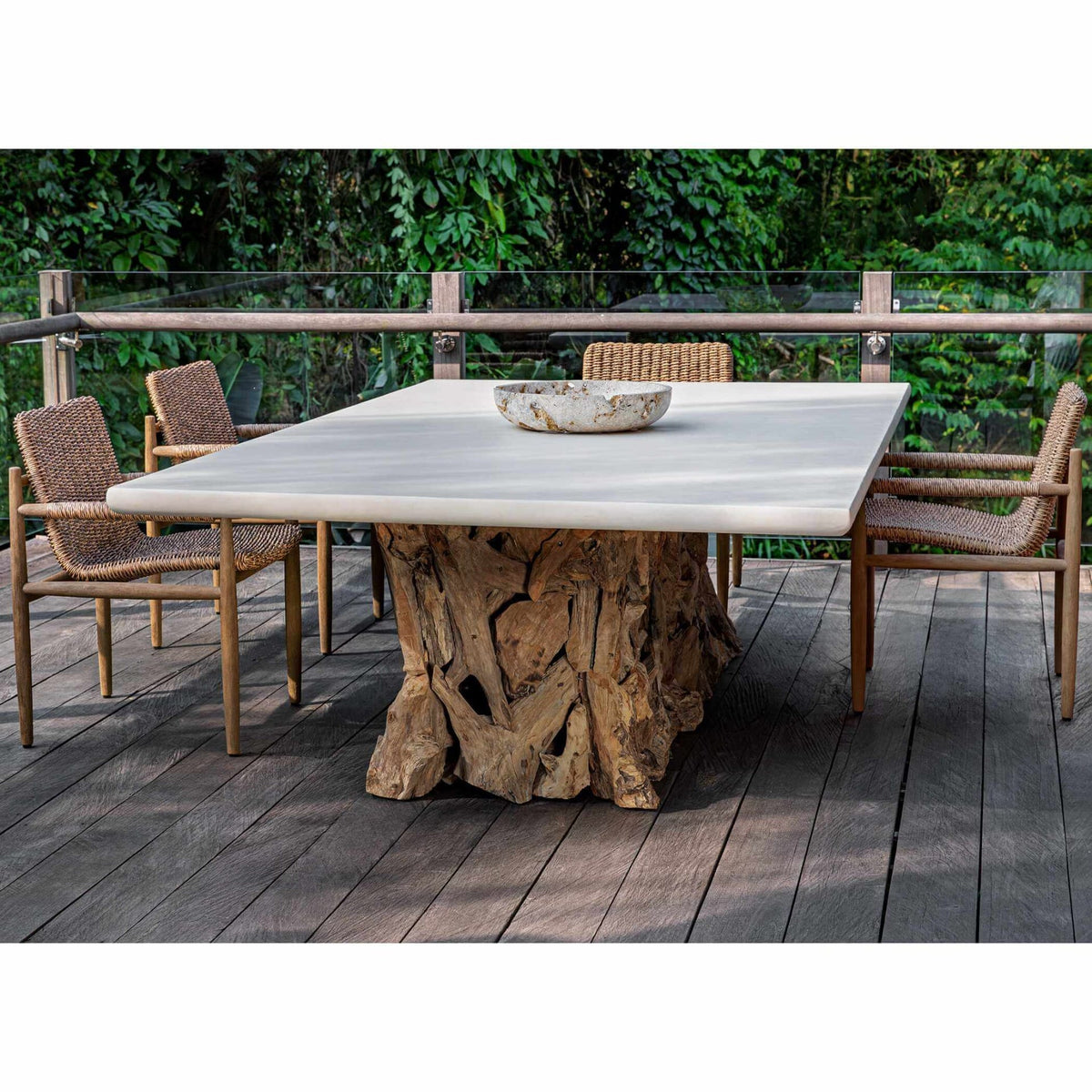 Uttermost Outdoors Stonewood Indoor-Outdoor Ping-Pong Dining Table House of Isabella UK