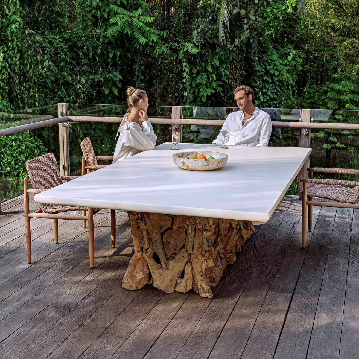 Uttermost Outdoors Stonewood Indoor-Outdoor Ping-Pong Dining Table House of Isabella UK