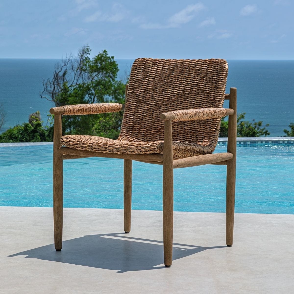 Uttermost Outdoors Sumba Flax Outdoor Dining Chair House of Isabella UK