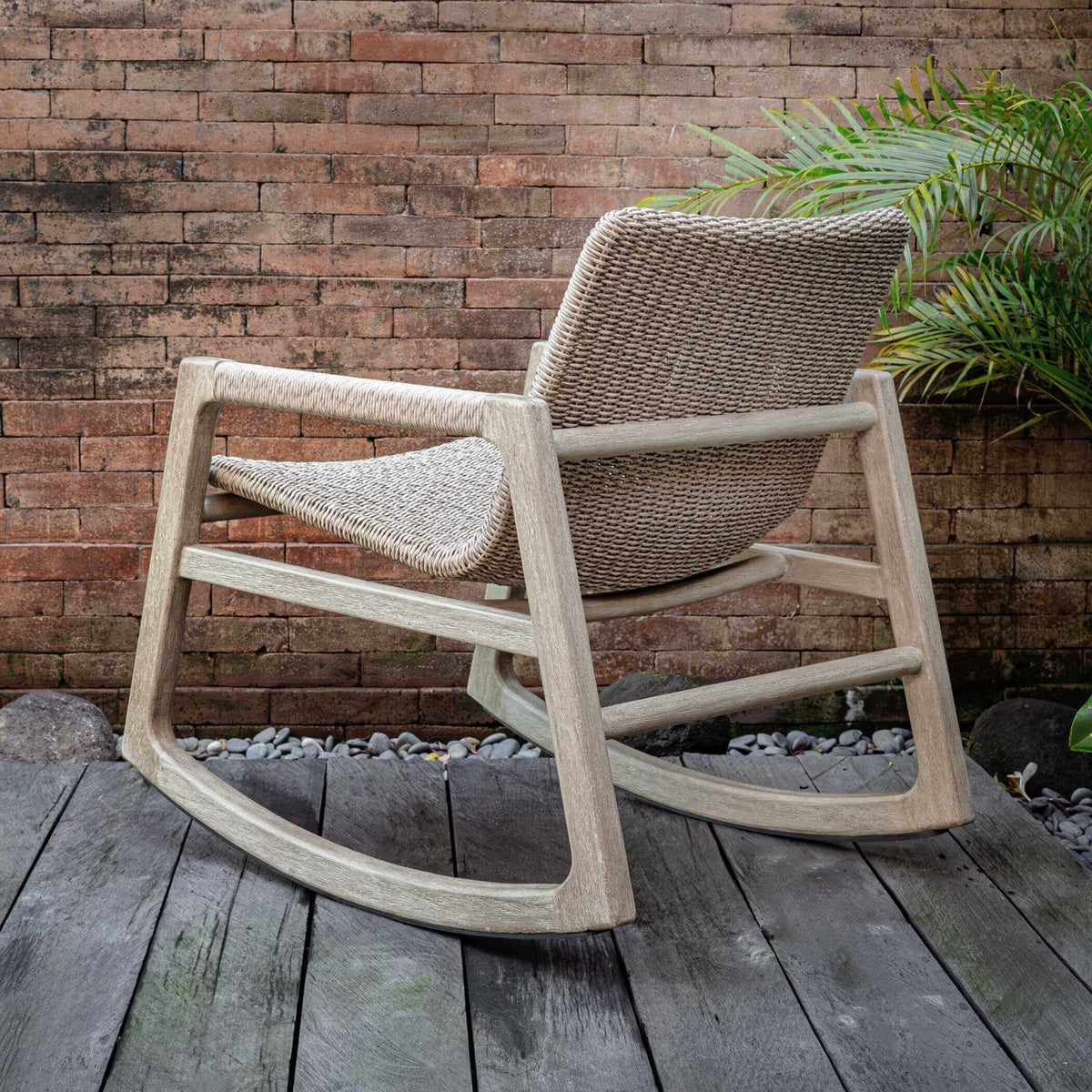 Uttermost Outdoors Sumba Outdoor Wicker Rocking Chair House of Isabella UK