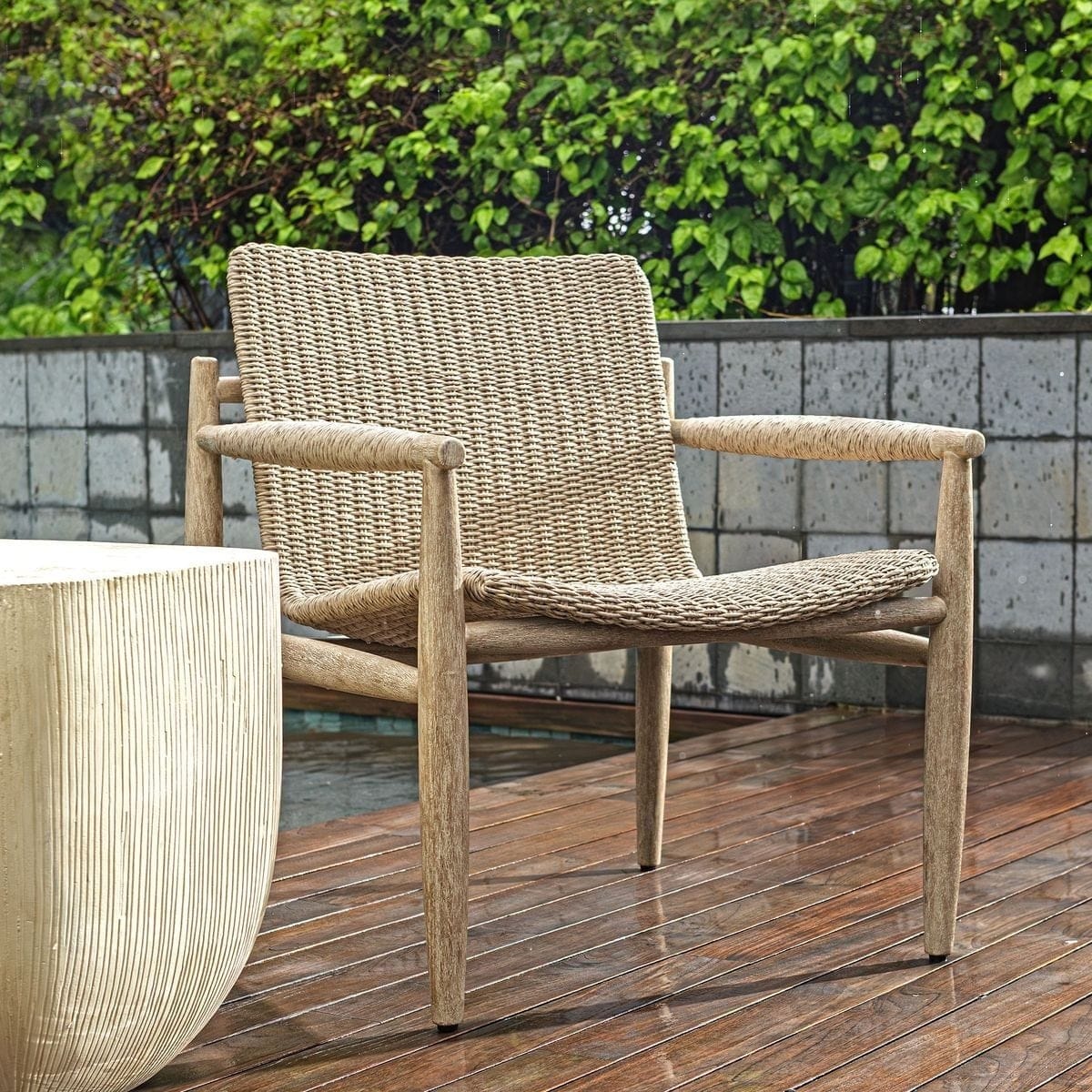 Uttermost Outdoors Sumba Wicker Outdoor Lounge Chair House of Isabella UK