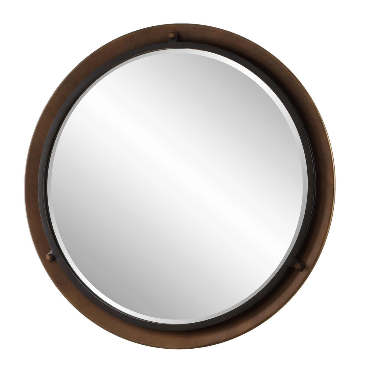 Porthole Bronze Round Mirror