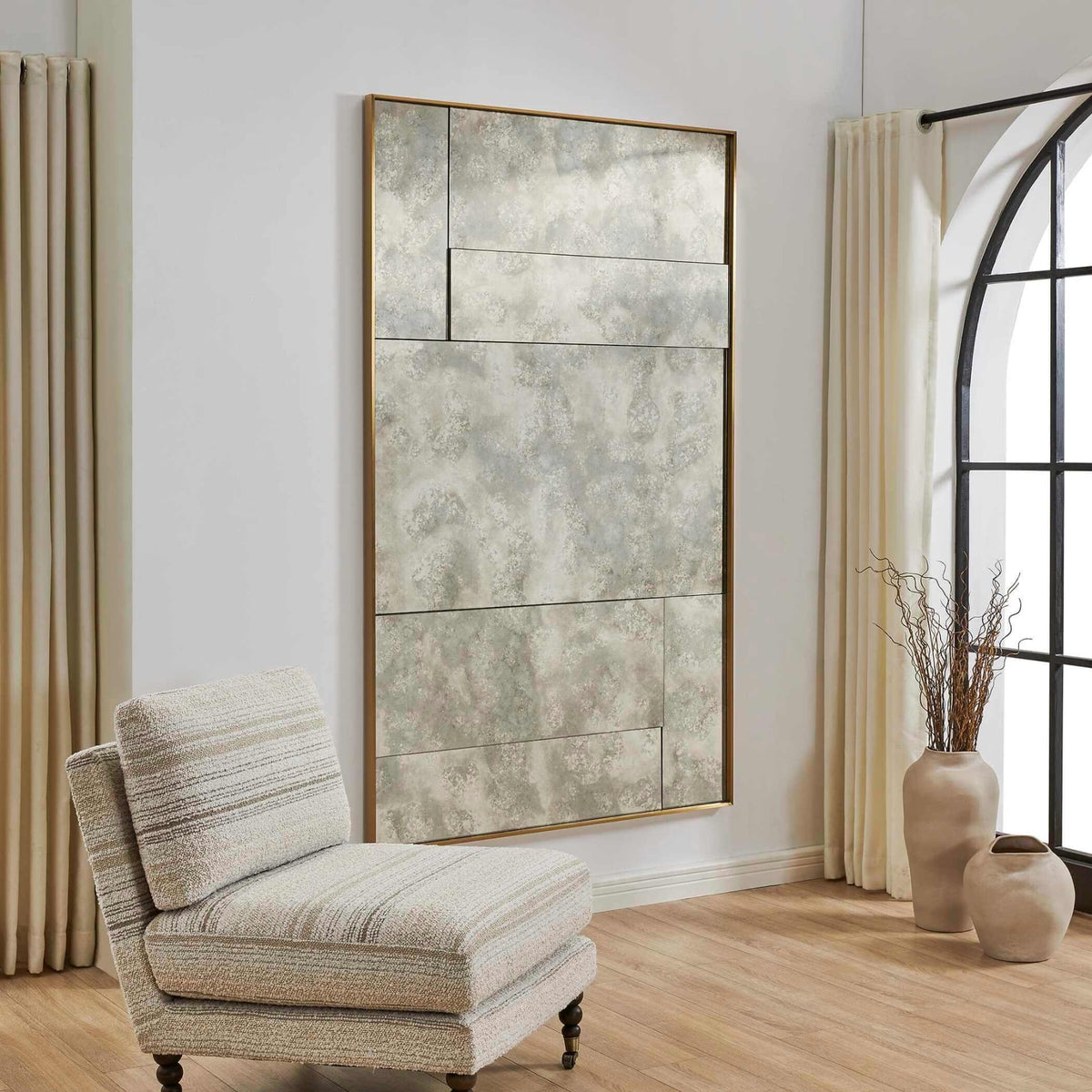 Rally Oversized Antiqued Mirror