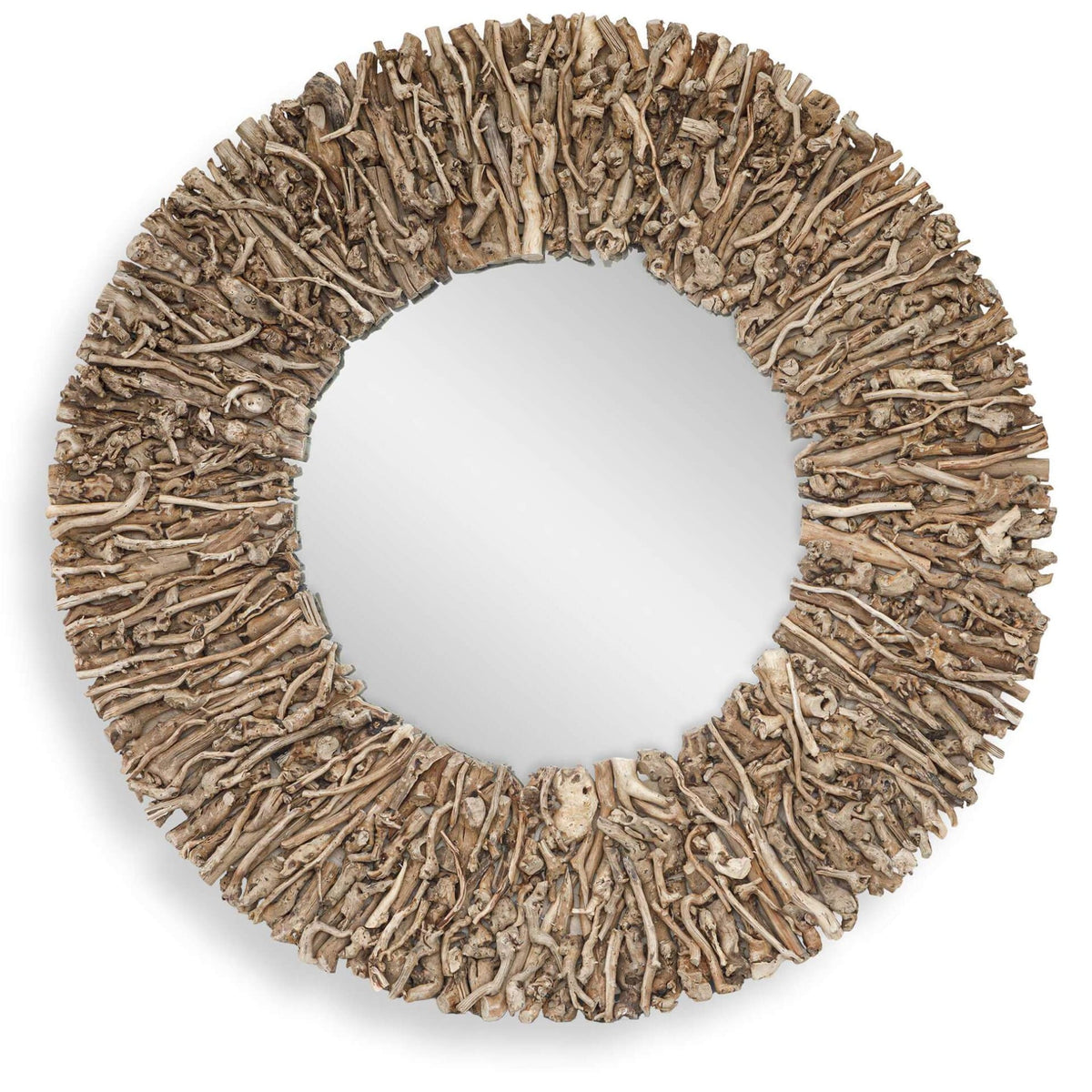 Rossetti Round Interwoven Wood Mirror