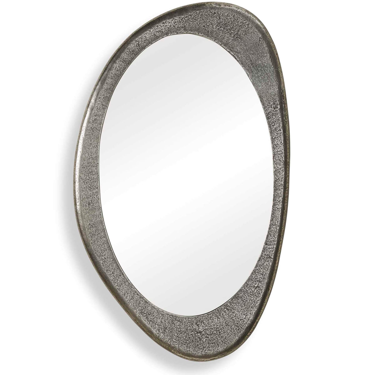 Schiller Oval Antique Nickel Mirror