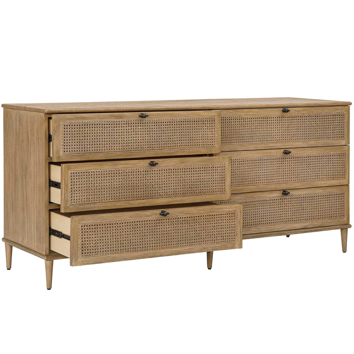 Uttermost Sleeping Coast 6 Drawer Rattan Chest of Drawers House of Isabella UK