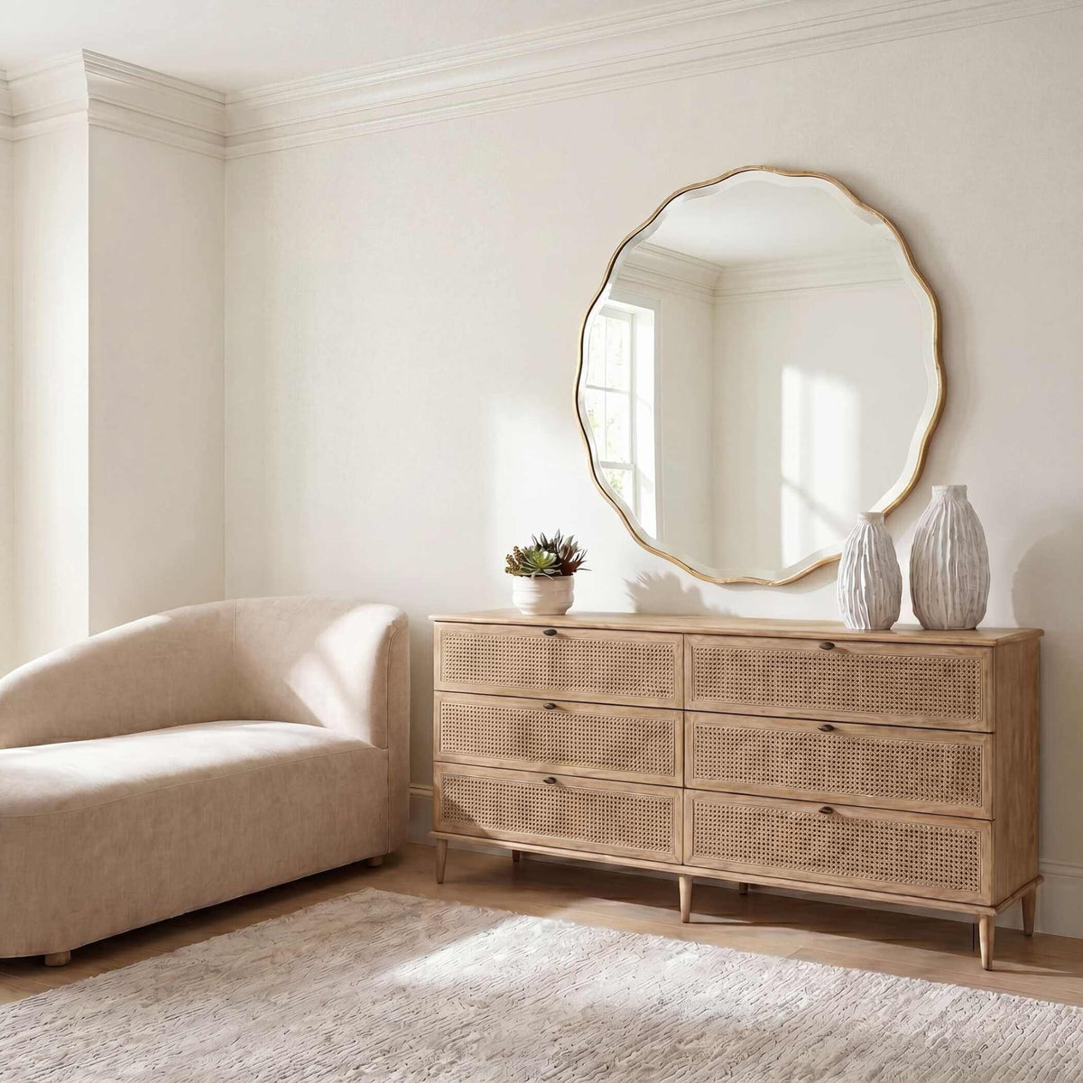Uttermost Sleeping Coast 6 Drawer Rattan Chest of Drawers House of Isabella UK
