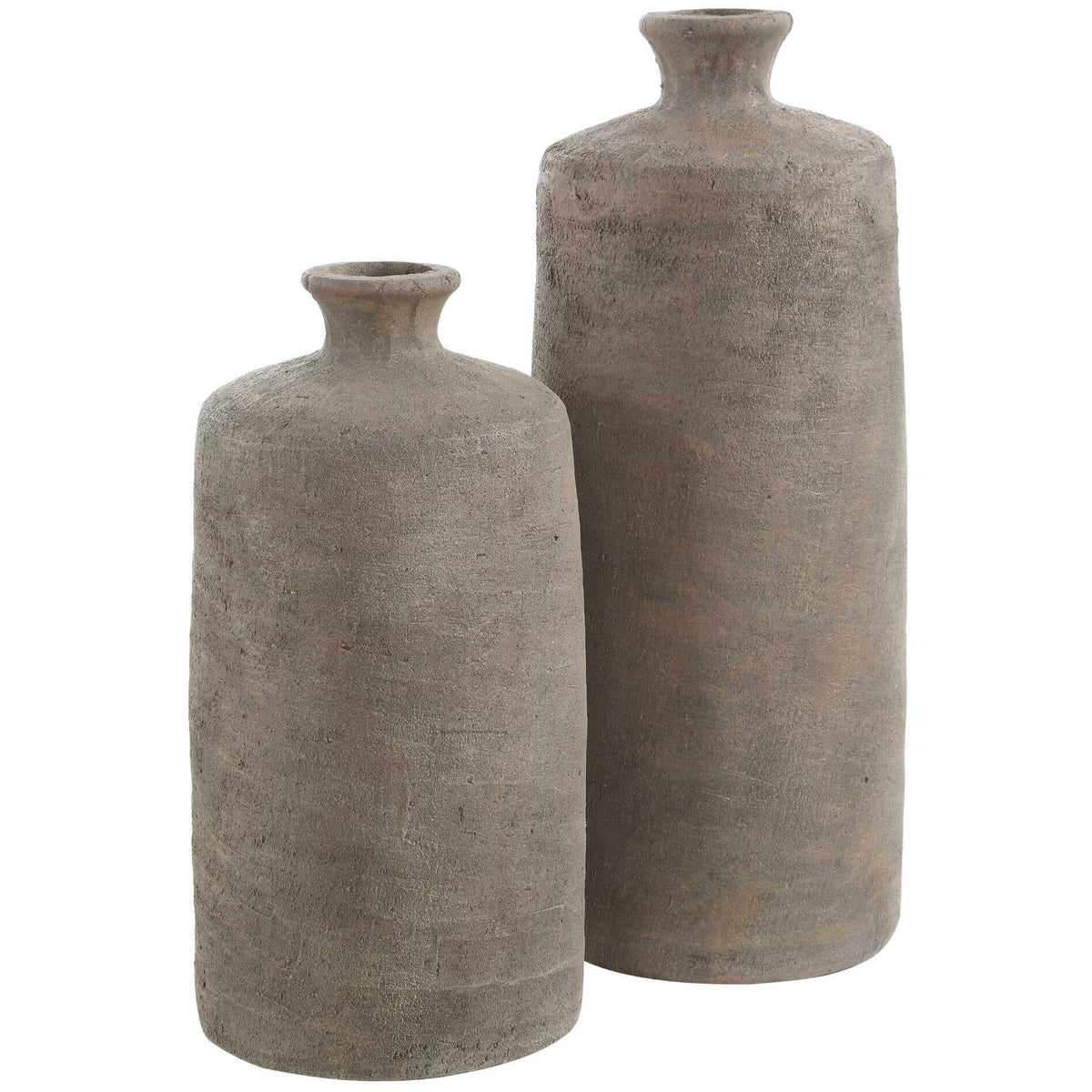 Terrene Clay Vases, Set of 2