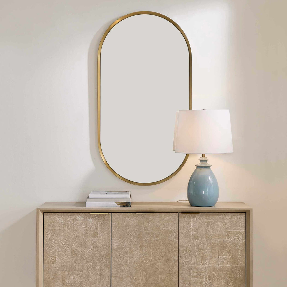 Torrado Oval Brass Mirror
