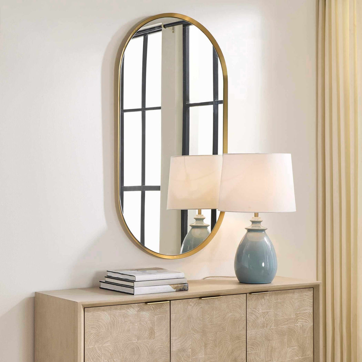 Torrado Oval Brass Mirror