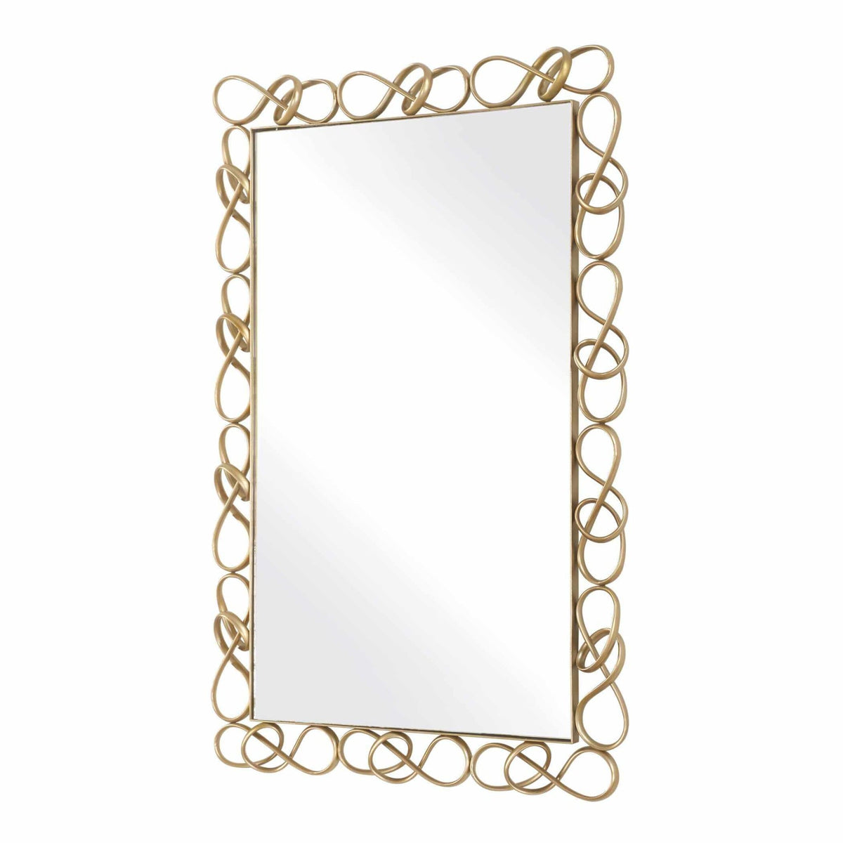 Twist It Antique Brass Mirror