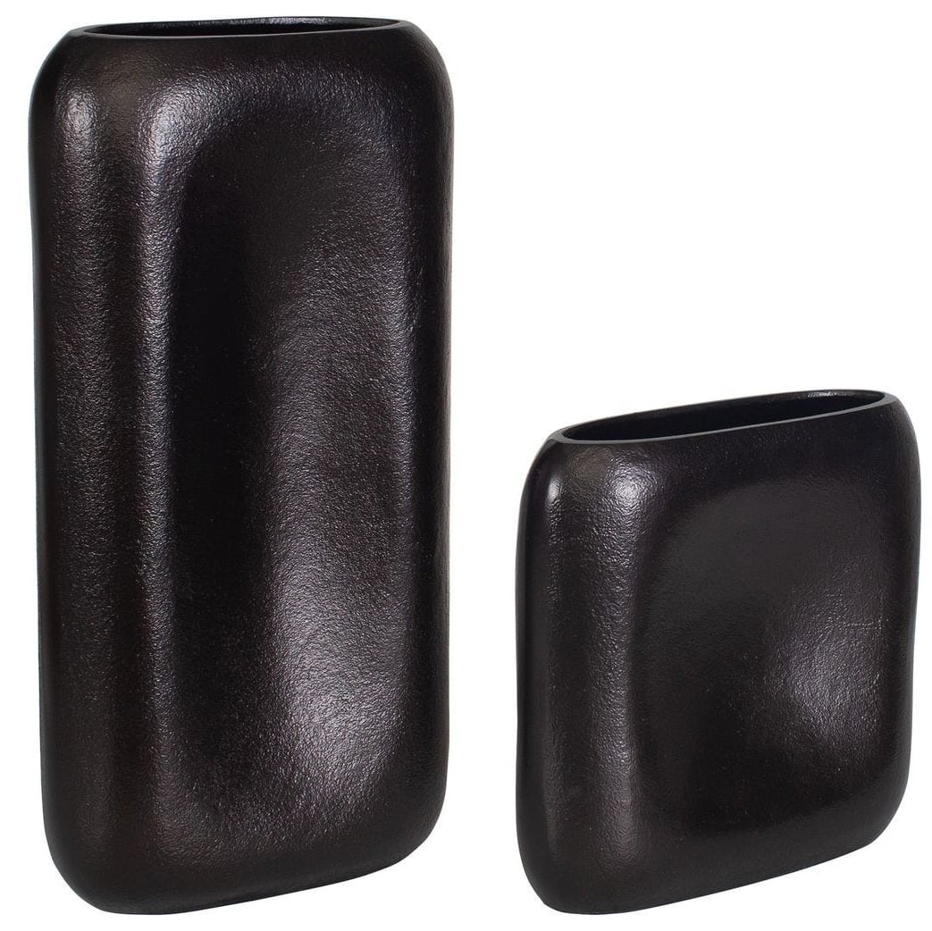 Anodic Vases in Dark Brown - Set of 2