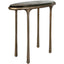 Ata Oval Side Table in Brass