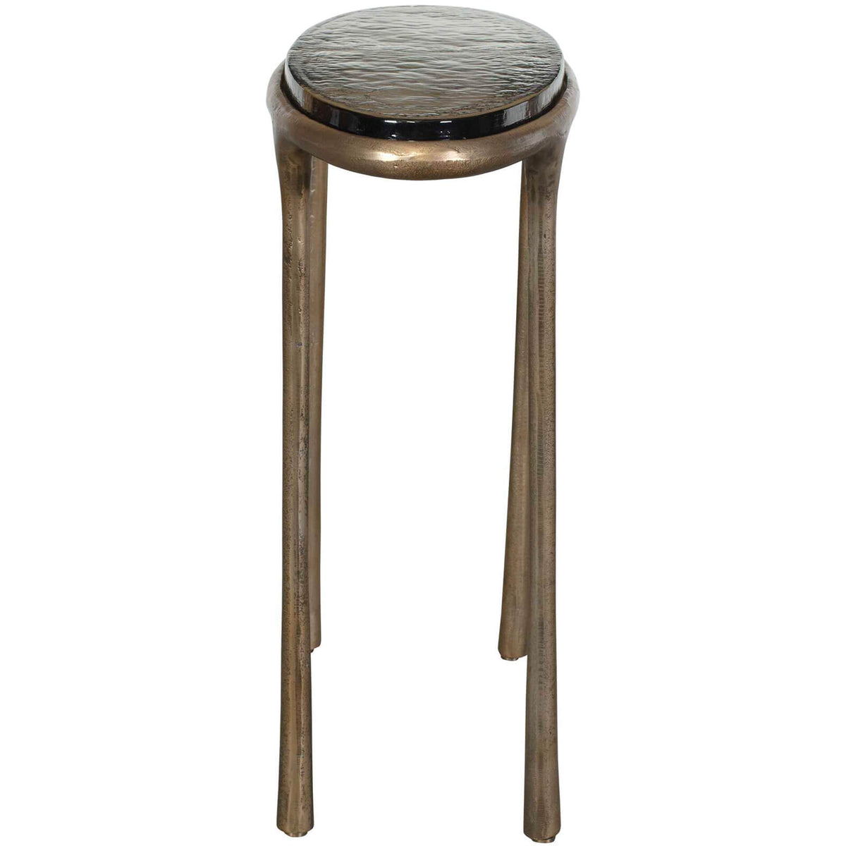 Ata Oval Side Table in Brass