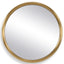 Atkinson Modern Round Mirror in Brass