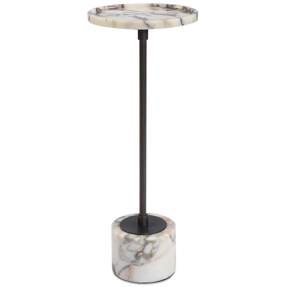 Brunson Drink Table in White Marble