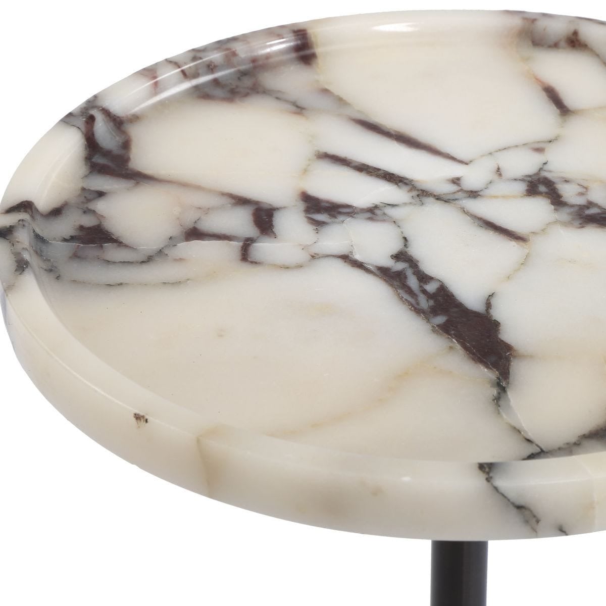 Brunson Drink Table in White Marble