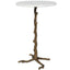 Calais White Marble Side Table