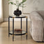 Chadid Round Side Table in Glass