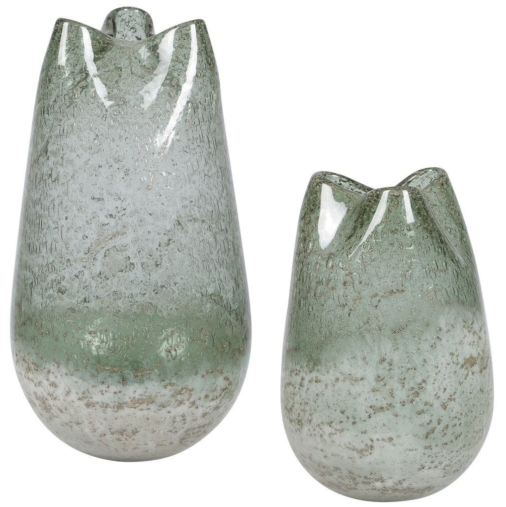 Chianti Seeded Glass Vases - Set of 2
