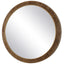 Cleveland Round Mirror in Burl Wood