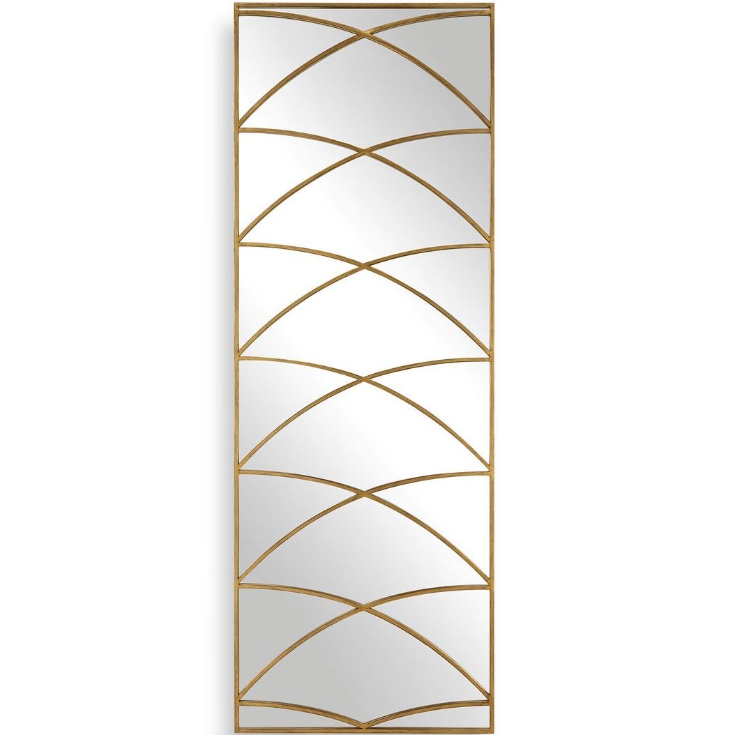 Crossed Up Full Length Mirror in Gold