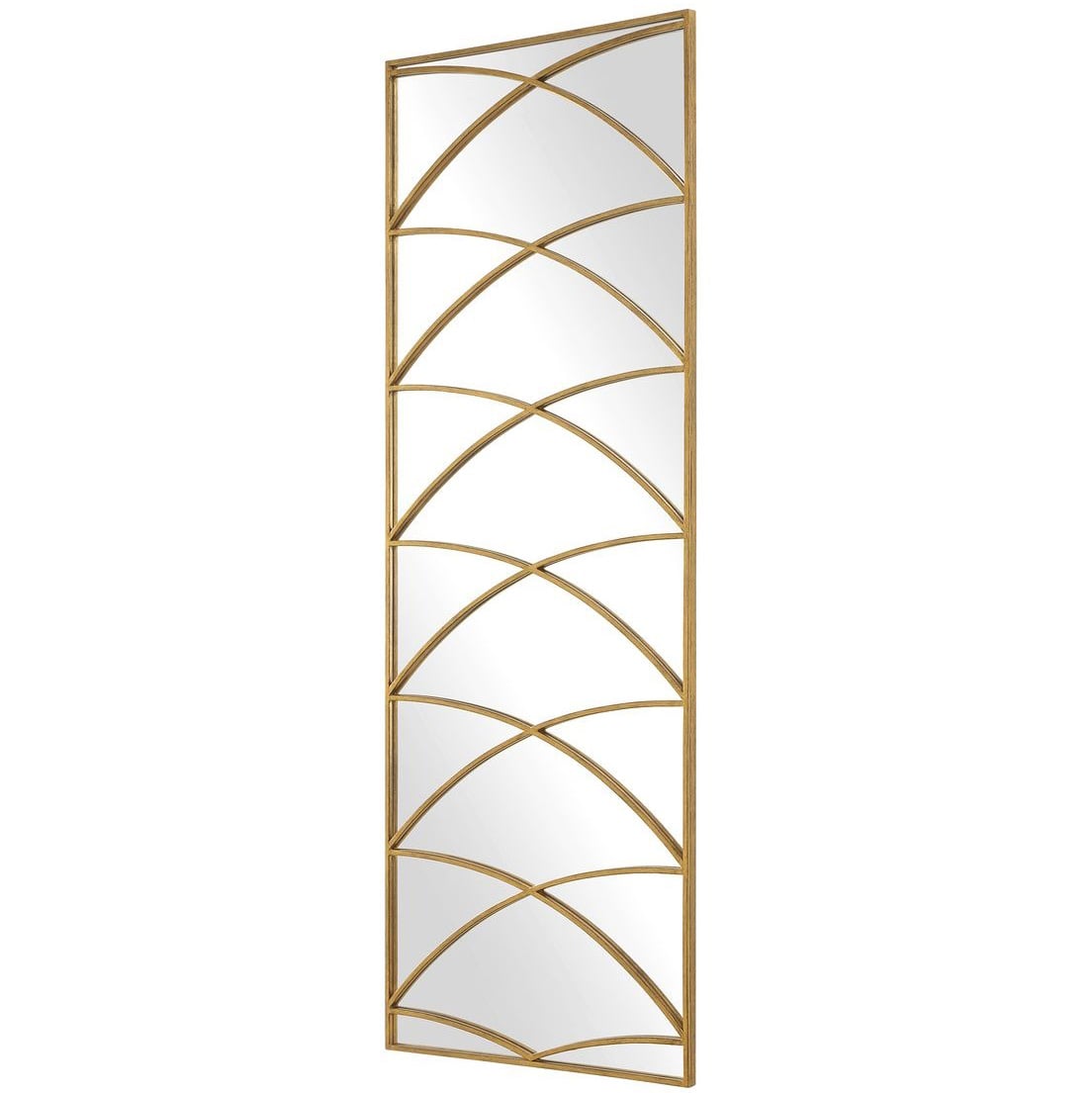 Crossed Up Full Length Mirror in Gold