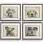 Dog Days Framed Prints - Set of 4