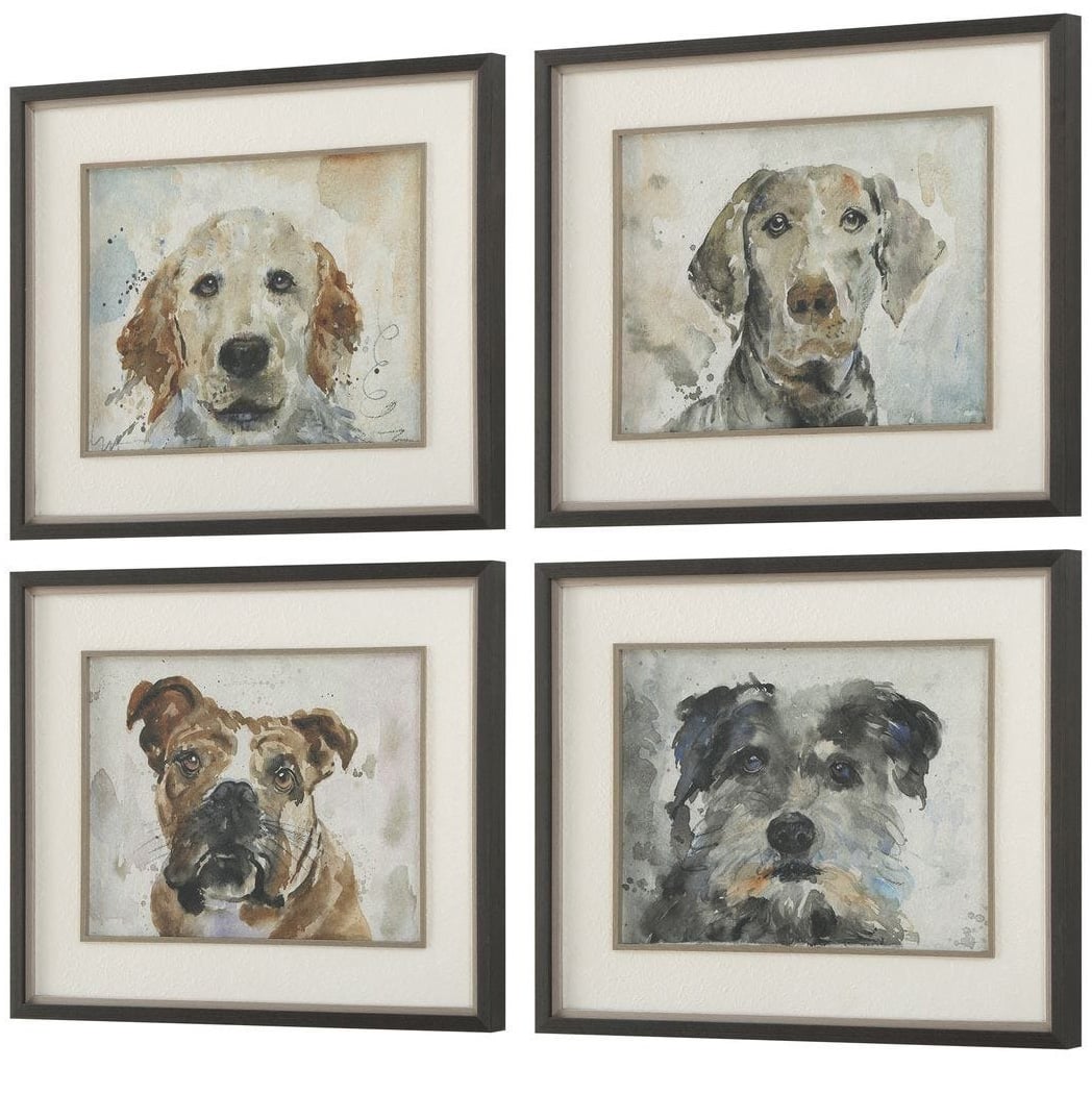 Dog Days Framed Prints - Set of 4