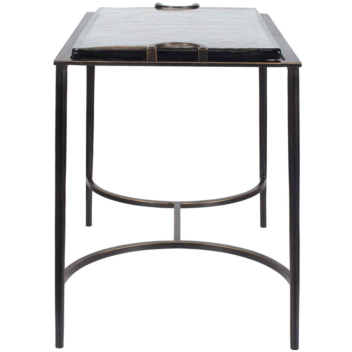 Eisen Textured Glass Side Table