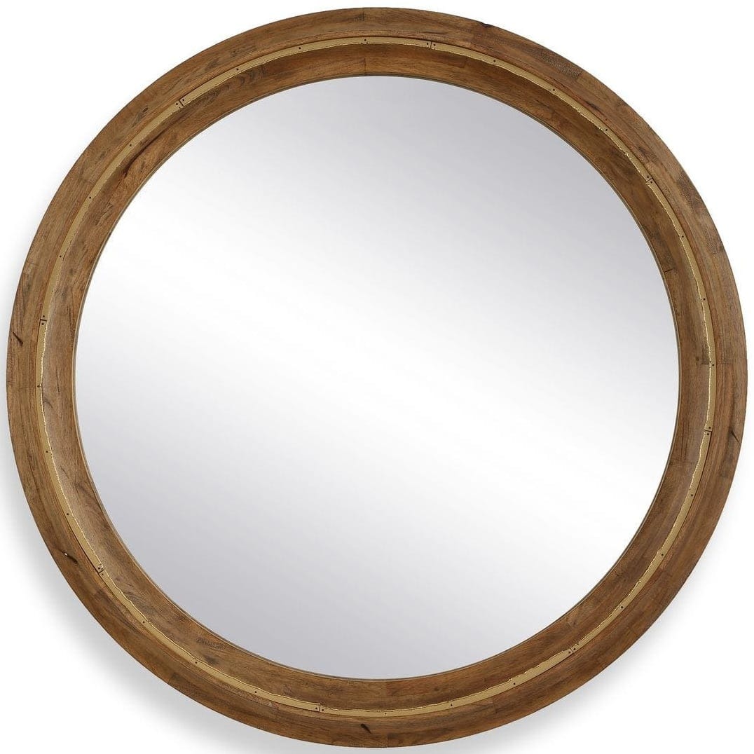 Uttermost Mirrors Frontier Round Mirror in Wood House of Isabella UK