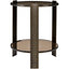 Hanson Side Table in Bronze and Dark Glass