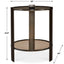 Hanson Side Table in Bronze and Dark Glass