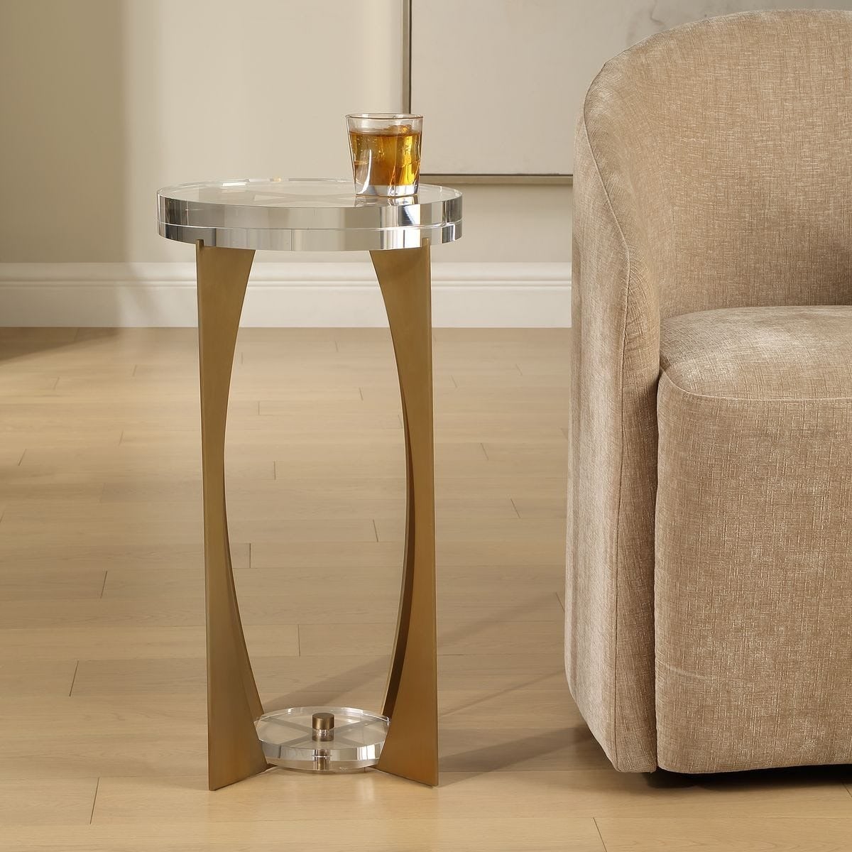 Kolkata Accent Table in Brass