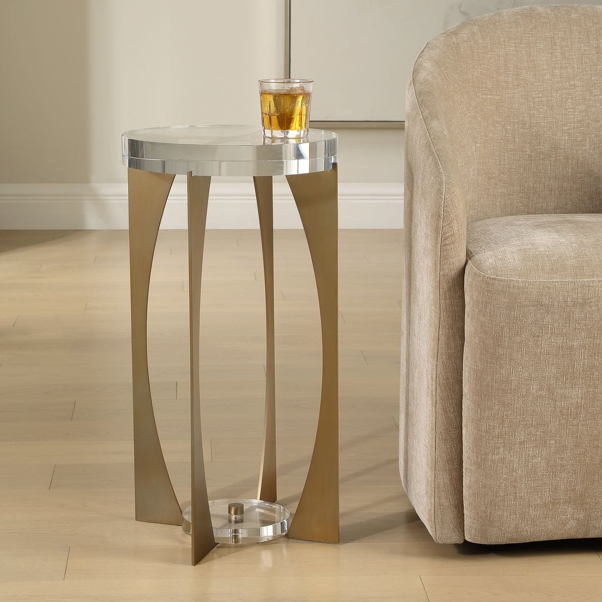 Kolkata Accent Table in Brass