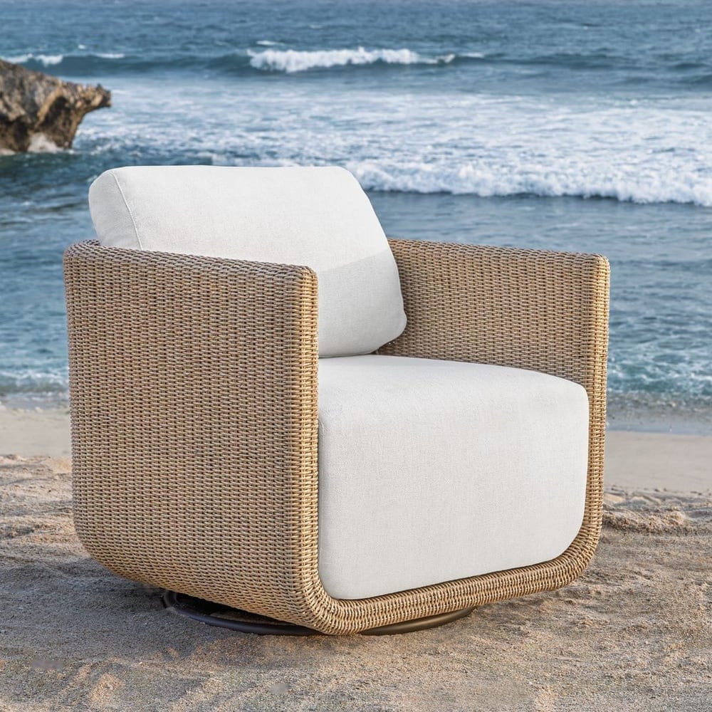 Uttermost Outdoors Santorini Outdoor Swivel Lounge Chair House of Isabella UK