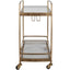 Scarritt Antique Brass Bar Cart