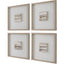 Studying Sepia Hand Painted Canvases - Set of 4