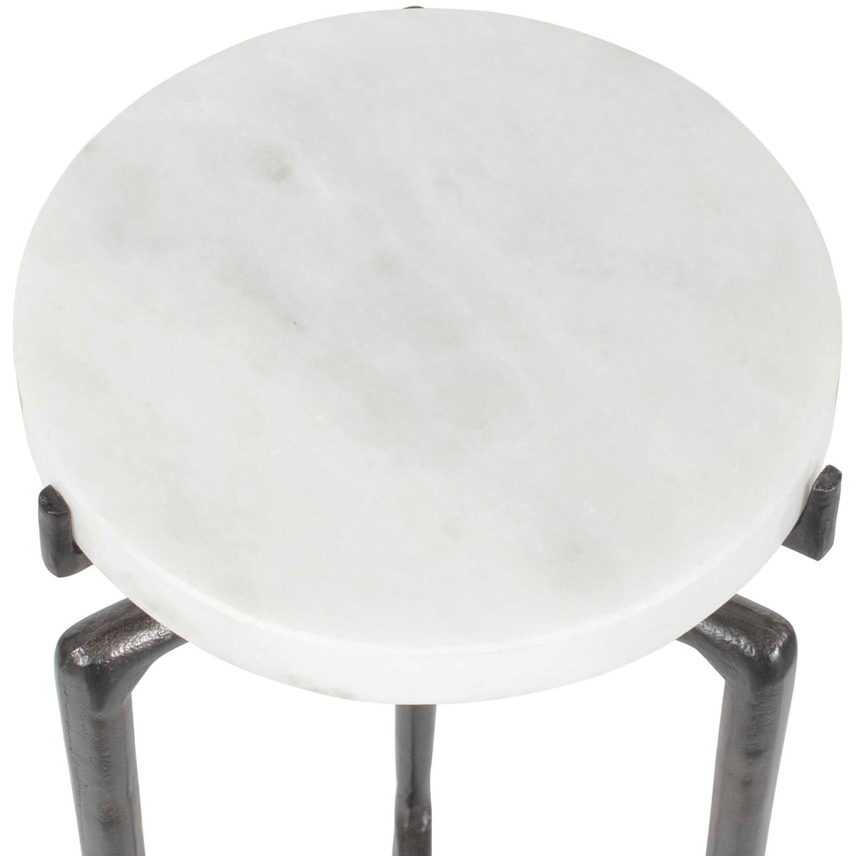 Tobias White Marble Slab Drink Table