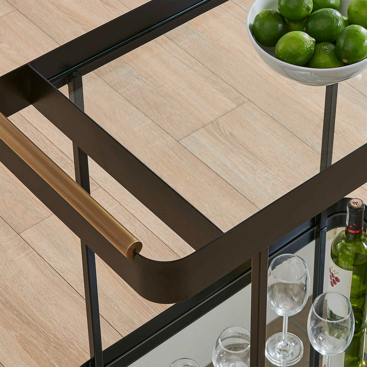 Vesper Iron Bar Cart in Black
