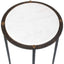 Wren Round White Marble Side Table