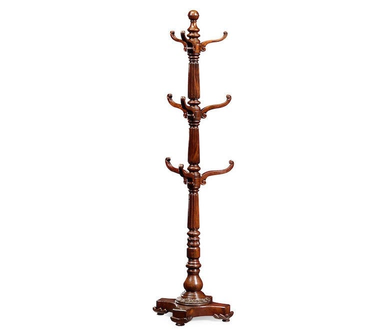 Victorian Style Hat and Coat Rack in Mahogany
