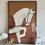Vivienne Rust 3D Effect Horse Print Framed Wall Art - 60x90cm